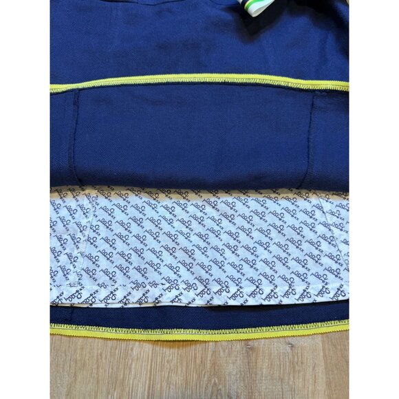 Lilly Pulitzer Navy A-Line Skirt Sz 4 With Striped Waistband & Bow Accent Cotton - Picture 4 of 6